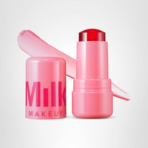 Milk Makeup Application steps infographic offers quick lip and cheek guidance.