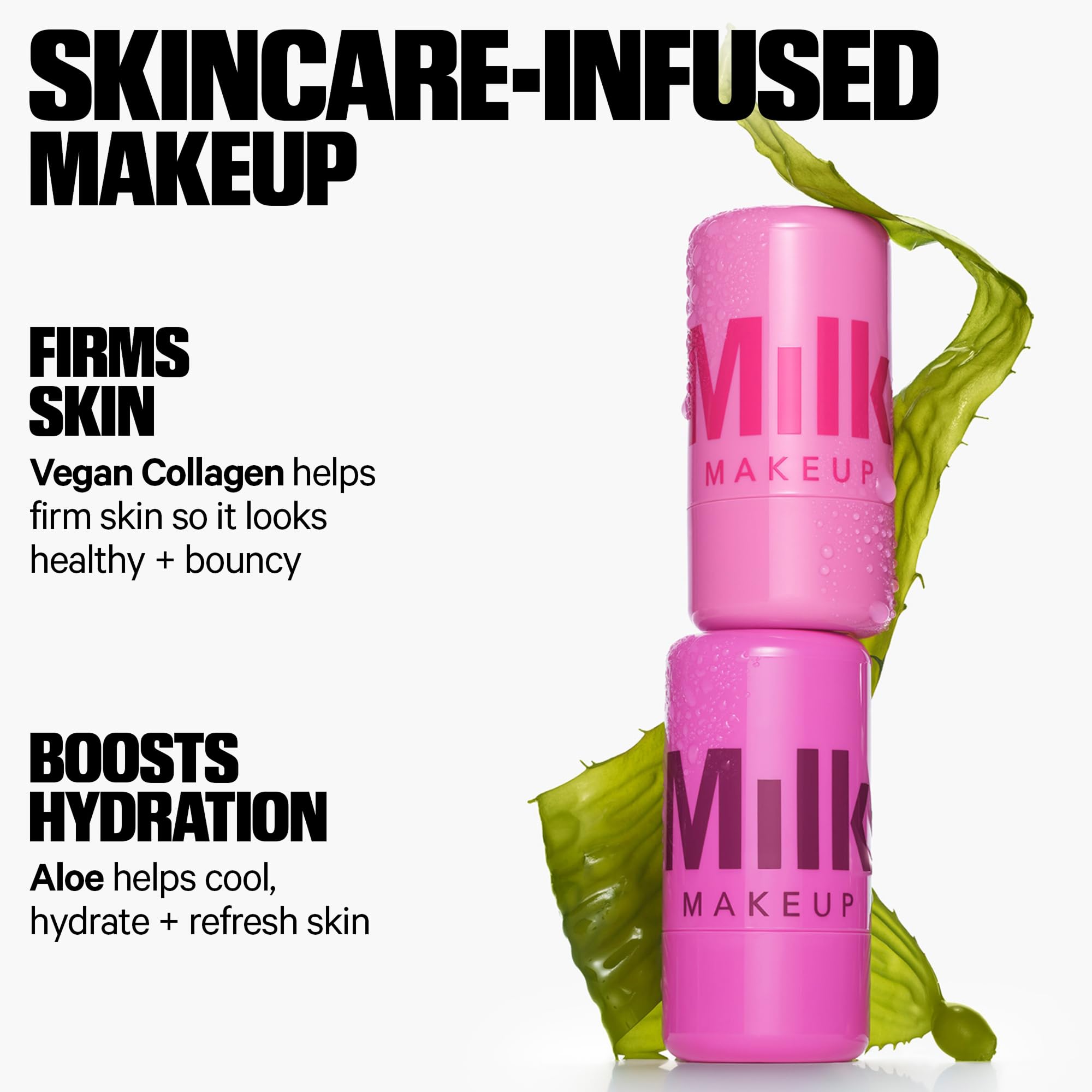 Milk Makeup Cooling Water Jelly Tint cheek swatch for a soft, flush glow.