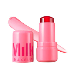 Milk Makeup Cooling Water Jelly Tint packaging shows sleek, portable color for lips and cheeks.