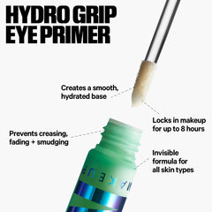 Milk Makeup Hydro Grip Eye Primer application closeup with smooth skin and crease-free base