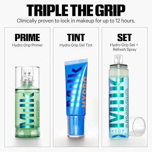 Milk Makeup Hydro Grip gel tint claims 12 hour wear performance.
