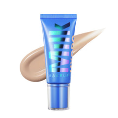 Milk Makeup Hydro Grip gel skin tint bottle shows dewy finish and hydration.