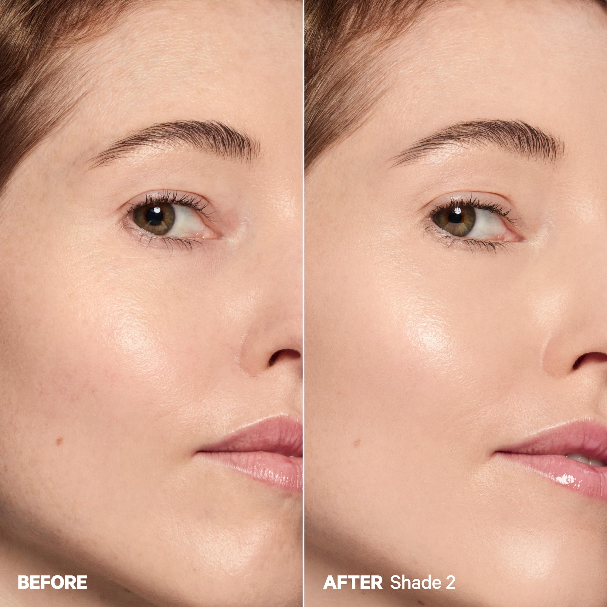 Milk Makeup Hydro Grip tint on cheek reveals a dewy glow.