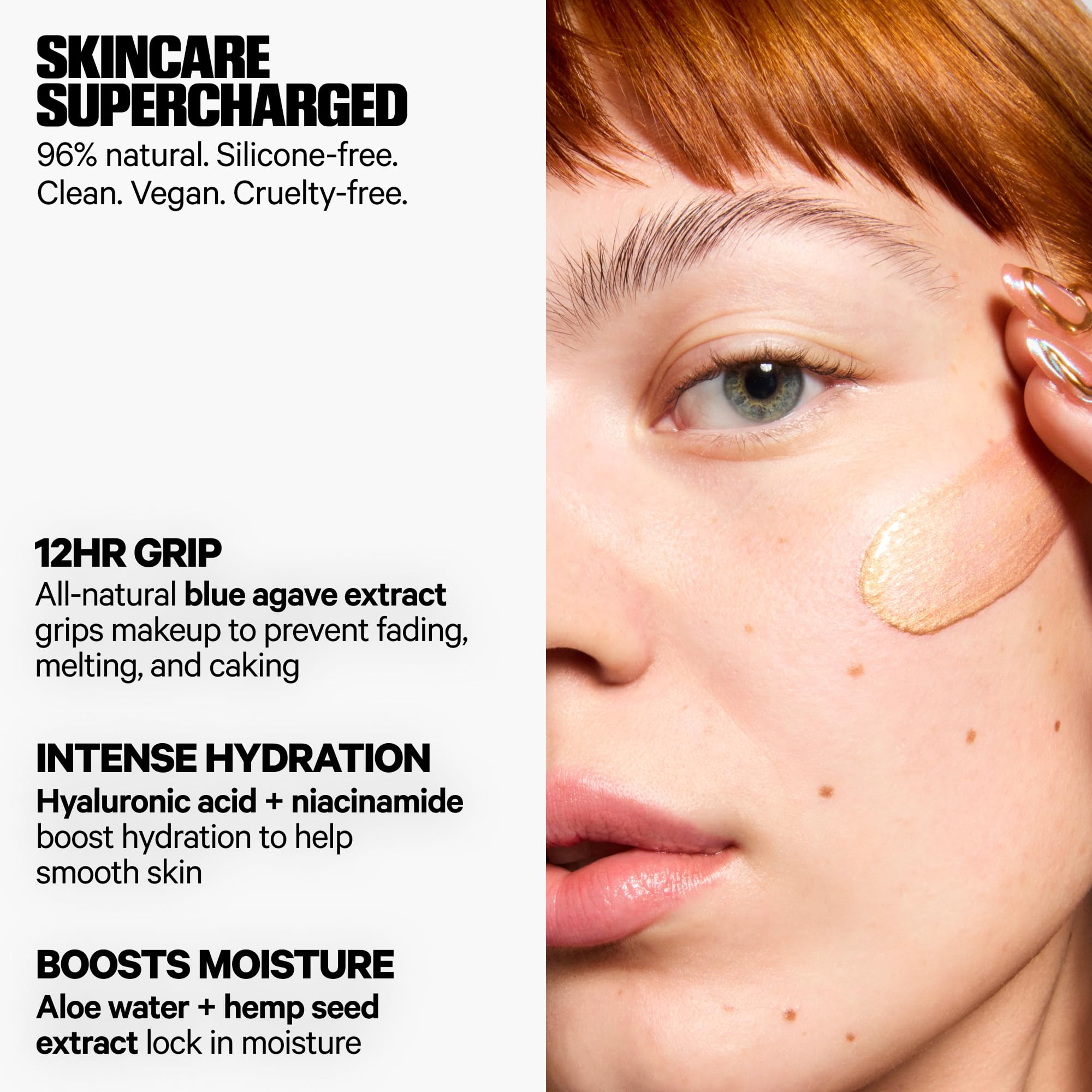 Hemp seed extract in Milk Makeup primer provides a hydrated, comfortable finish.