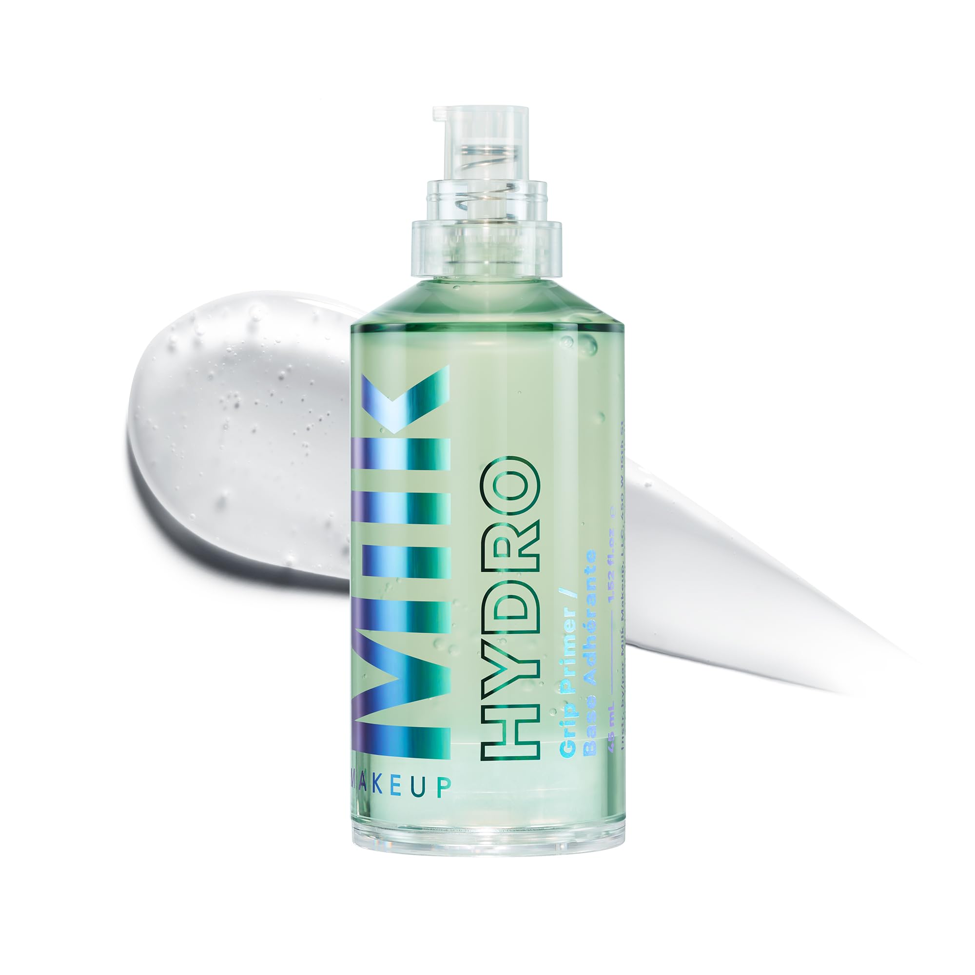 Milk Makeup Hydro Grip Primer bottle pump shown for long-lasting makeup grip