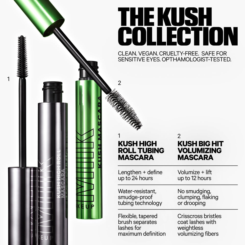 Milk Makeup KUSH Big Hit Mascara: aplicación suave para definir esquinas internas.