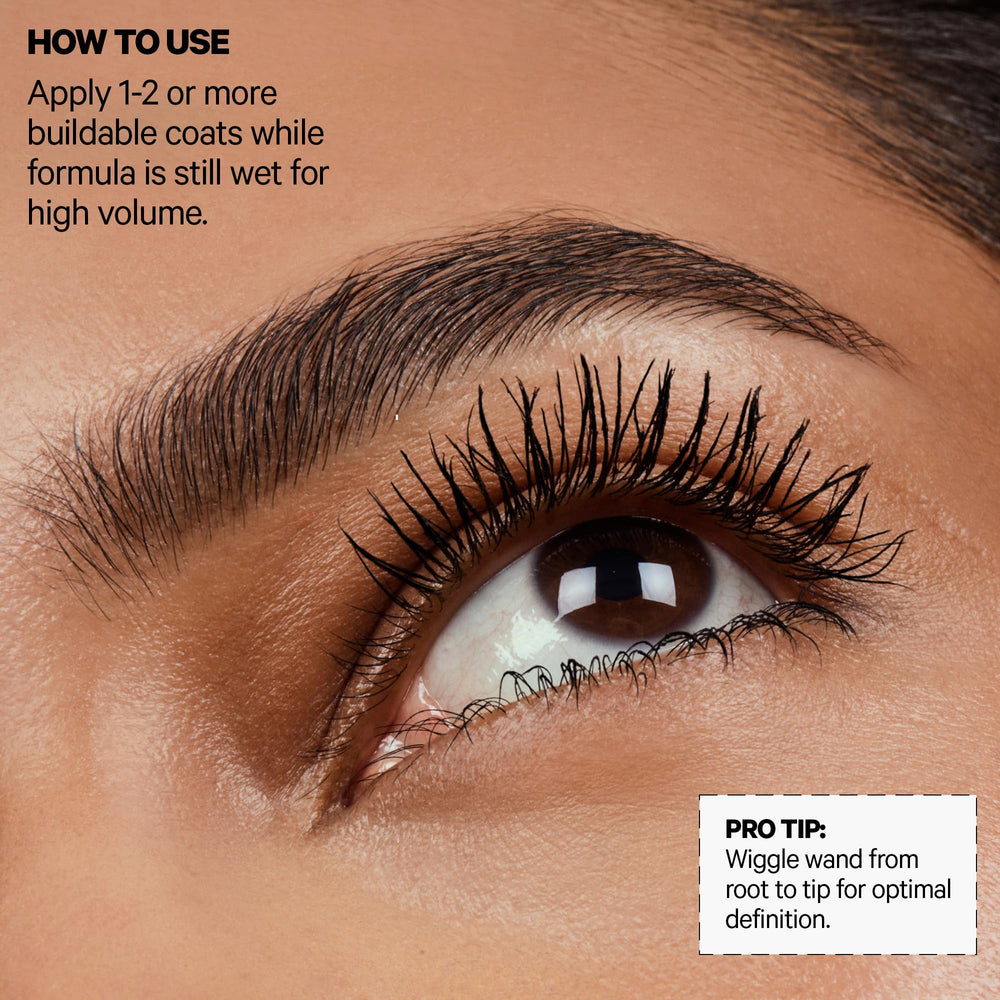 Milk Makeup KUSH Big Hit Mascara: tecnología Cloud Fiber para pestañas más grandes.