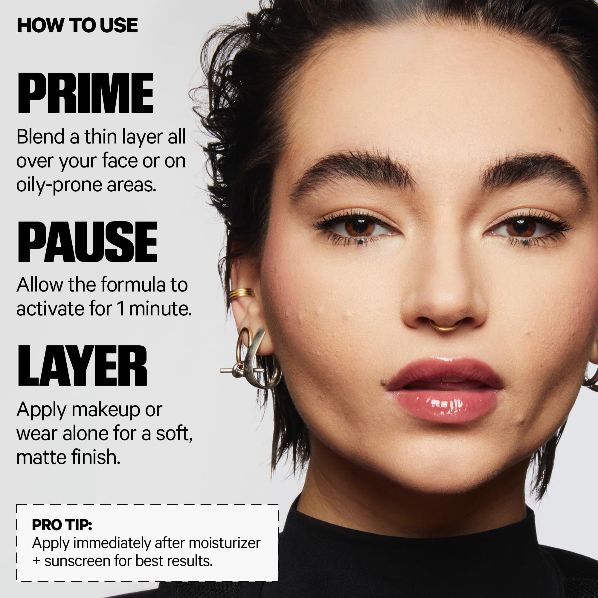 Milk Makeup Pore Eclipse, extracto de lenteja ayuda a controlar el brillo.