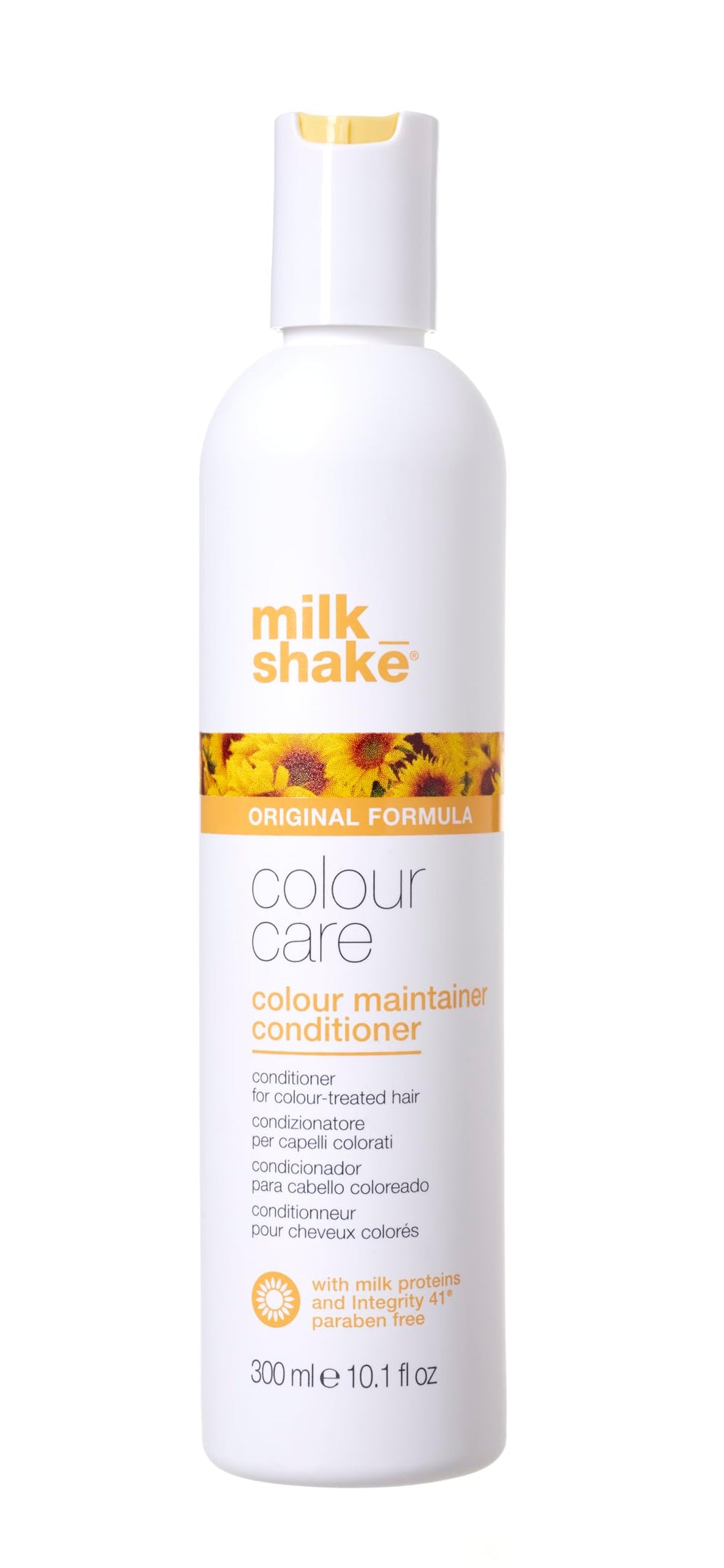 milk_shake Color Maintainer Conditioner bottle pour shows color protection and hydration