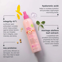 Milk Shake Flower Fragrance Hair Mist adds a delicate scent during styling.