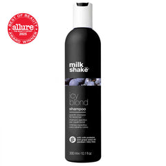 Milk-Shake icy blond shampoo being pumped for easy daily use.