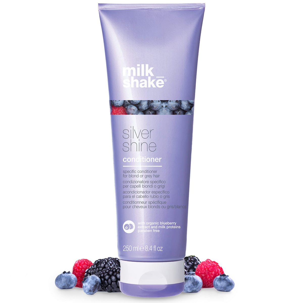 milk_shake Silver Shine conditioner bottle neutralizing brassiness on blonde hair