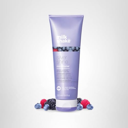silky, healthy-looking hair after using milk-shake Silver Shine conditioner