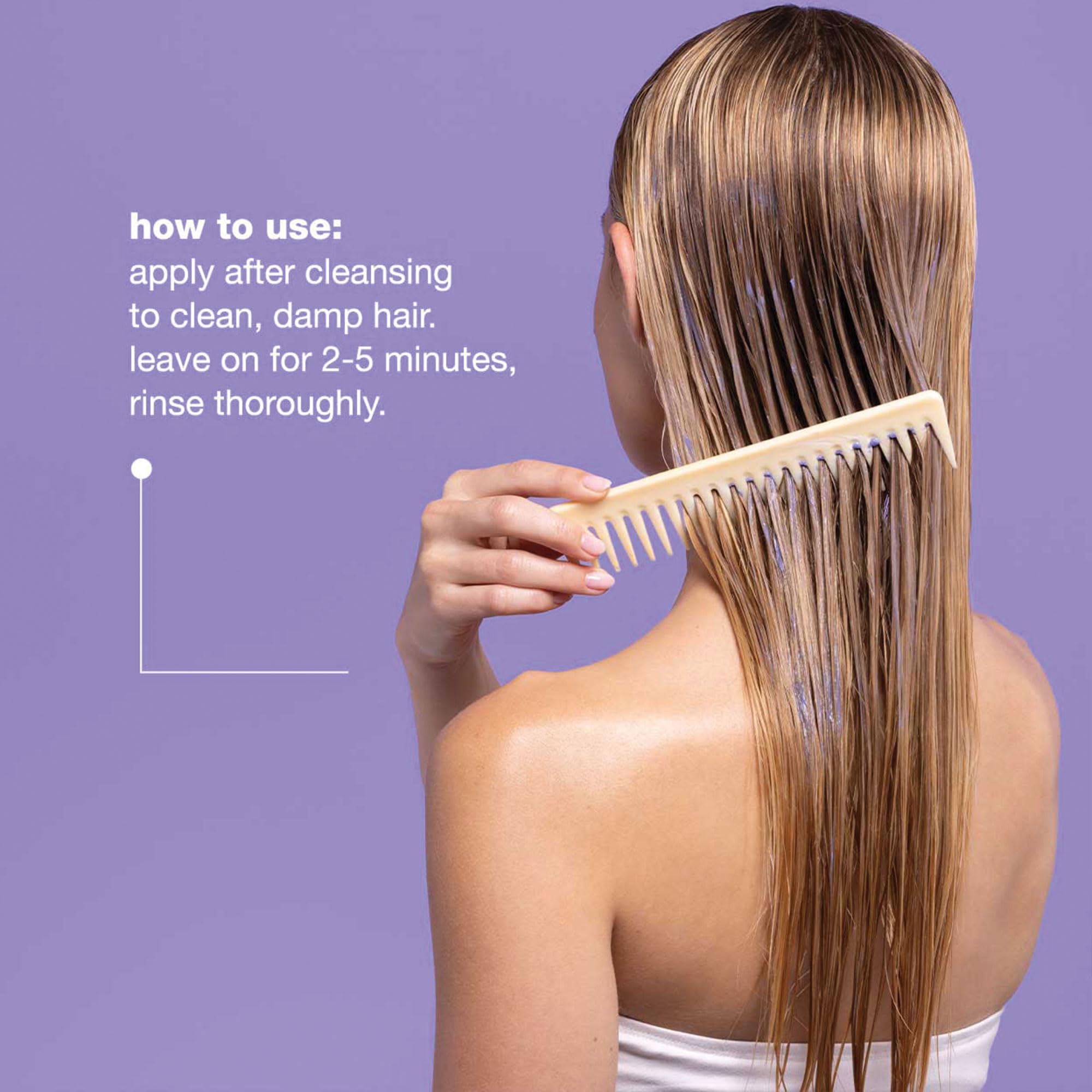 milk-shake Silver Shine conditioner lathering on wet hair