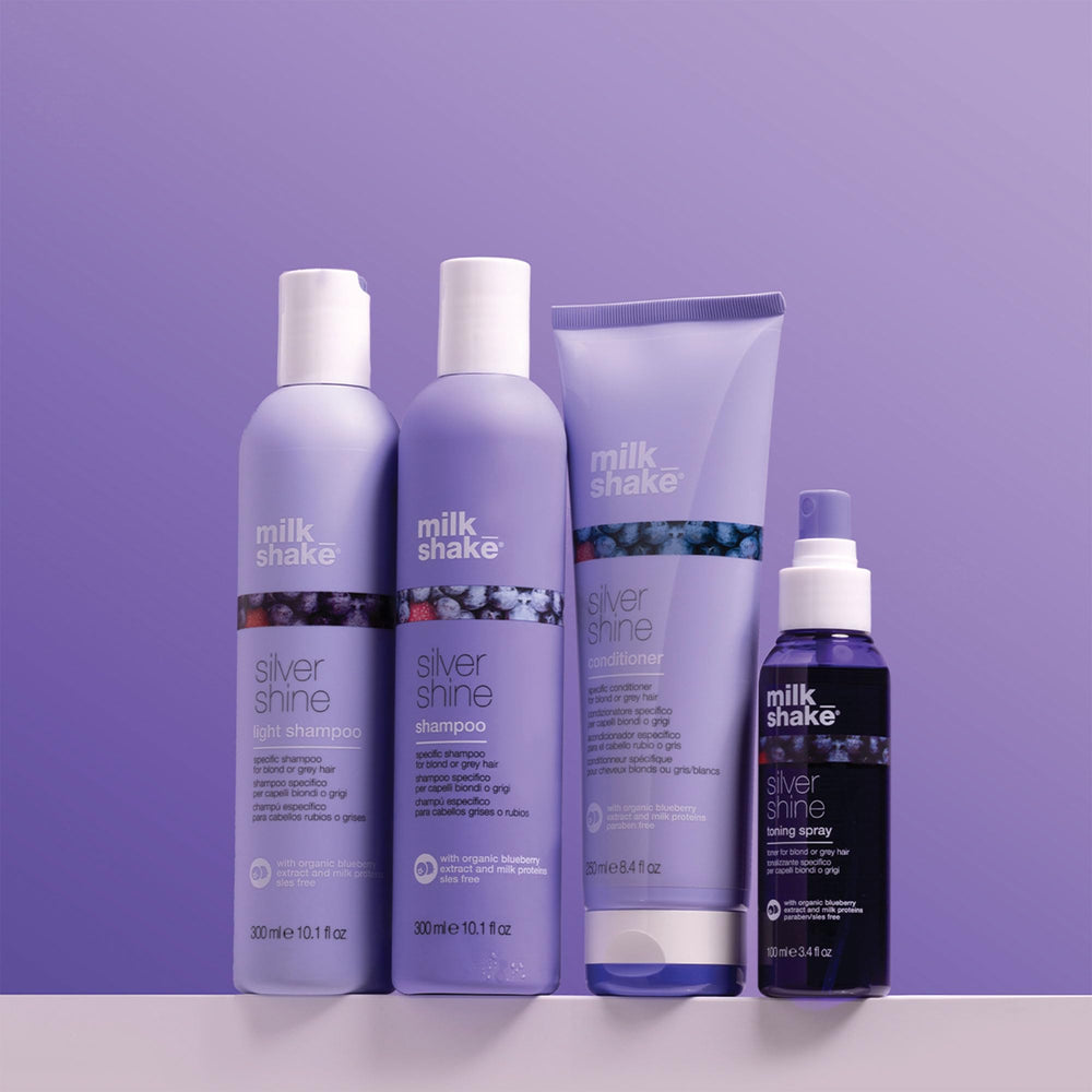 Milk Shake Silver Shine mist leaves a subtle gourmand fragrance in hair.