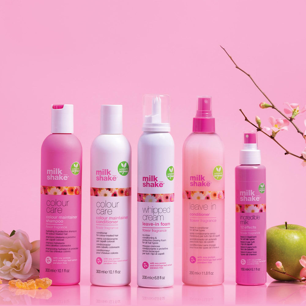 Milk Shake Smooth Strands Spray enhances manageability for curly or straight hair.