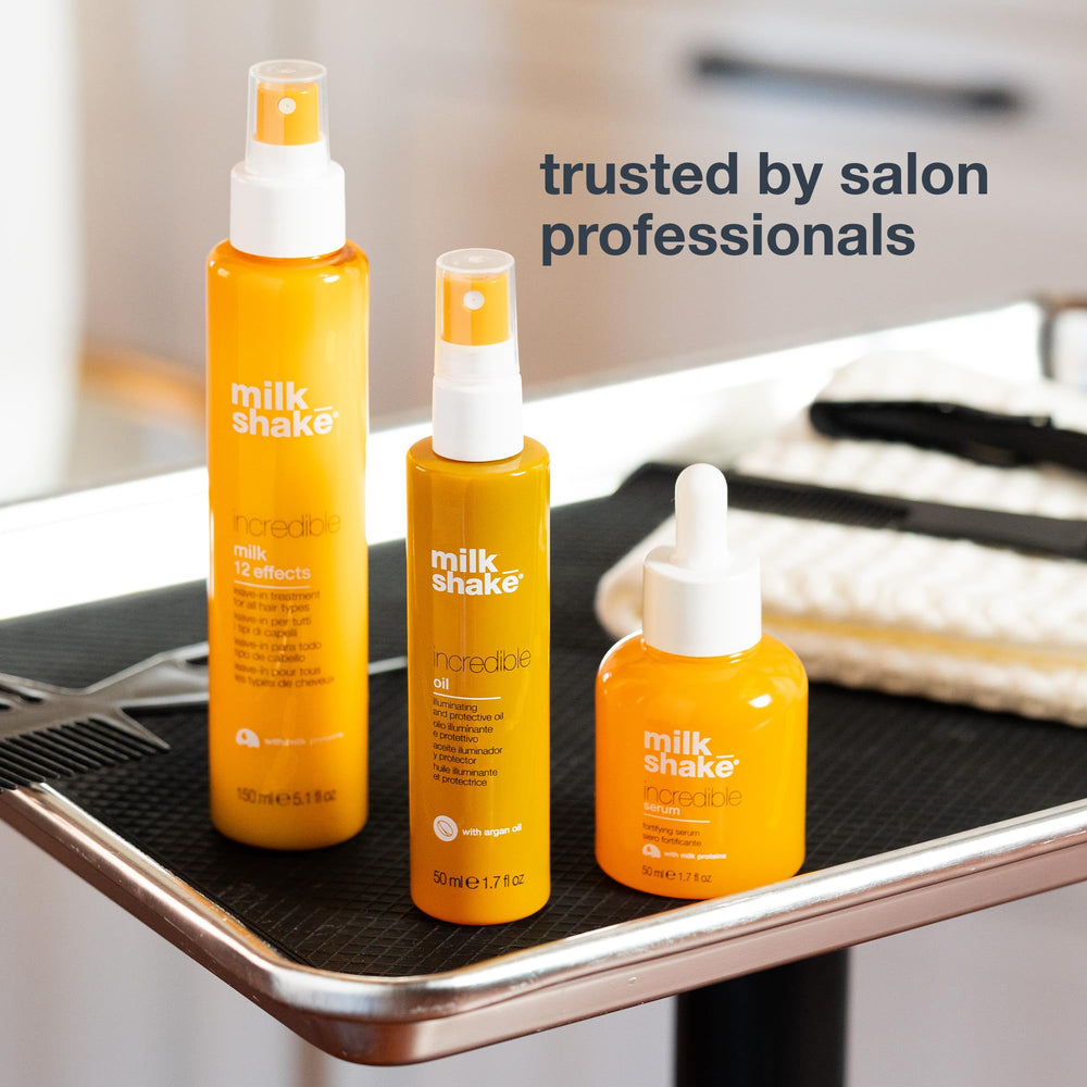 milk_shake Incredible Milk delivers a glossy finish and enhanced manageability.