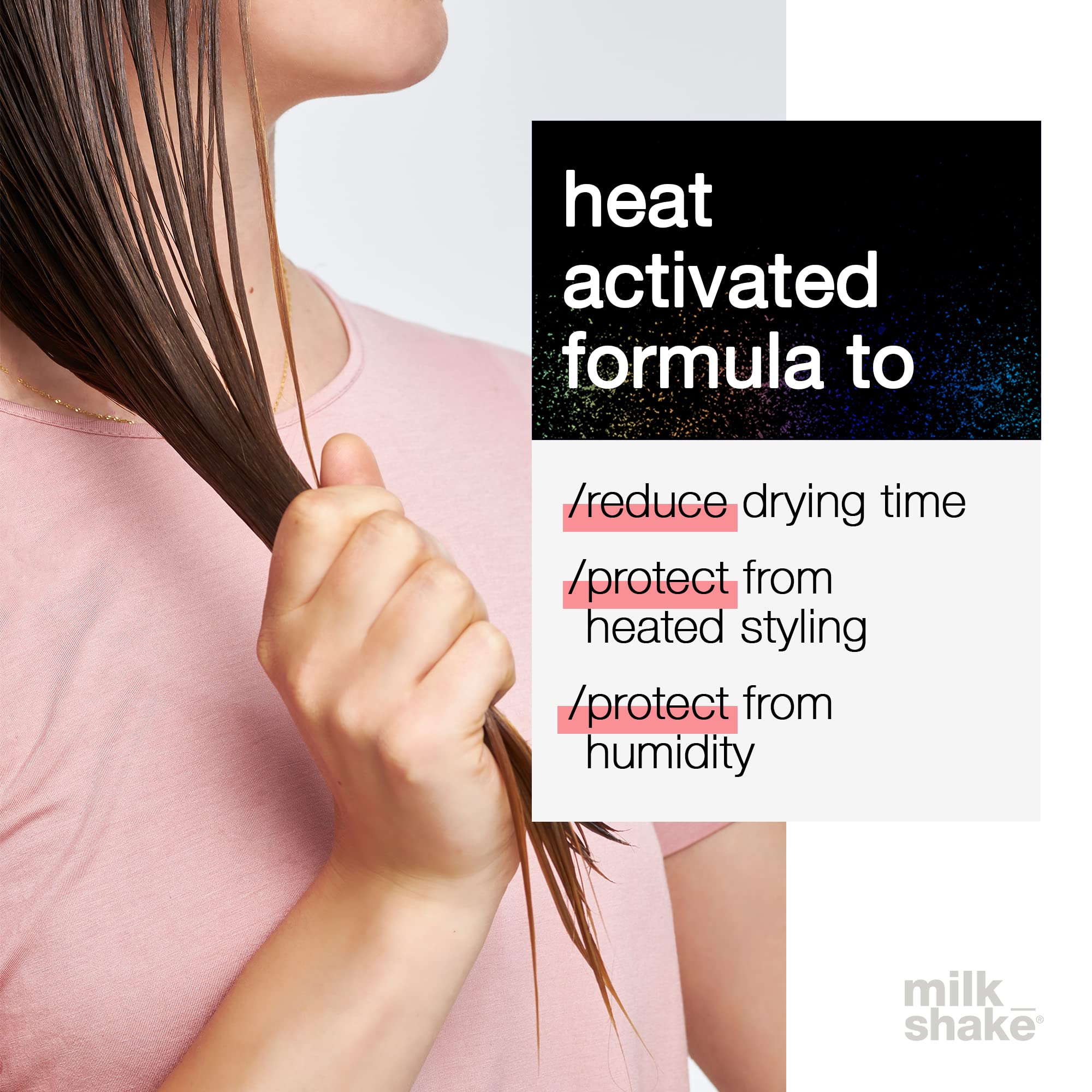 Milk_shake Lifestyling Amazing bottle shows lightweight, residue-free formula.