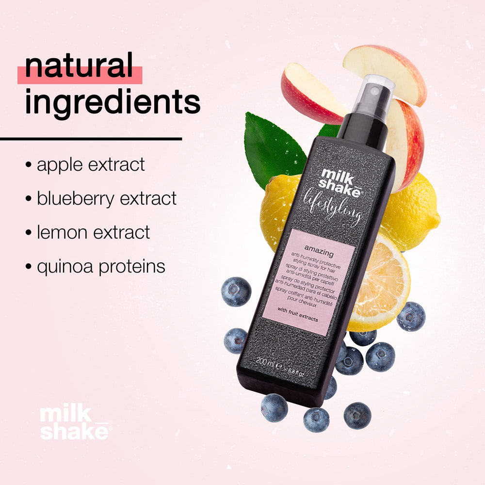Milk_shake Lifestyling Amazing bottle used before styling for frizz elimination.