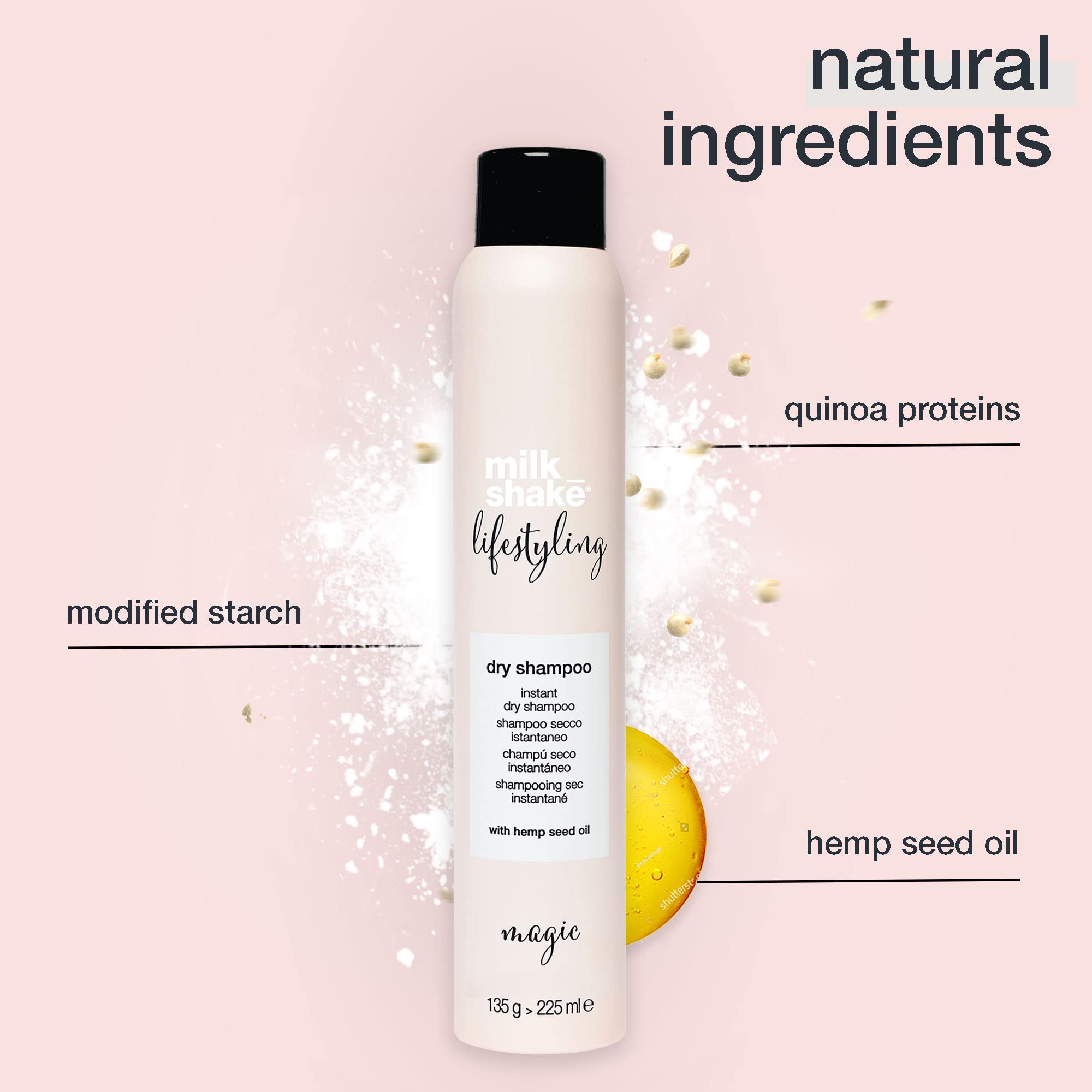 milk_shake Lifestyling Dry Shampoo packaging box design.