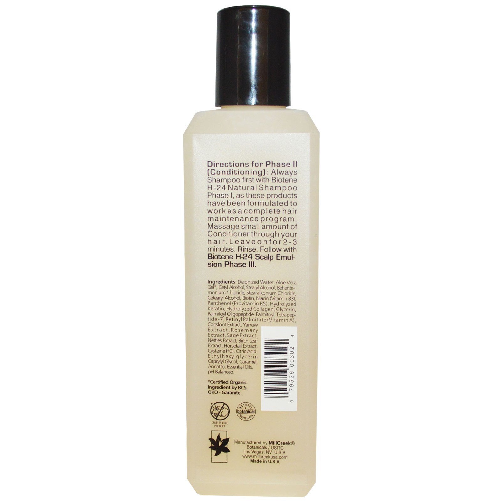 Etiqueta-ingredientes: Mill Creek Biotene H-24 revela ingredientes suaves para el cuidado.