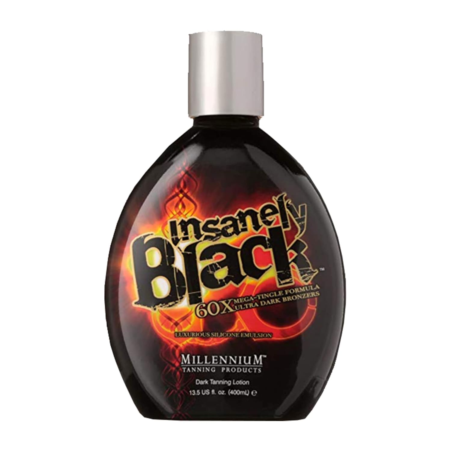 Millennium Tanning Insanely Black 60x application guide image assists proper layering.