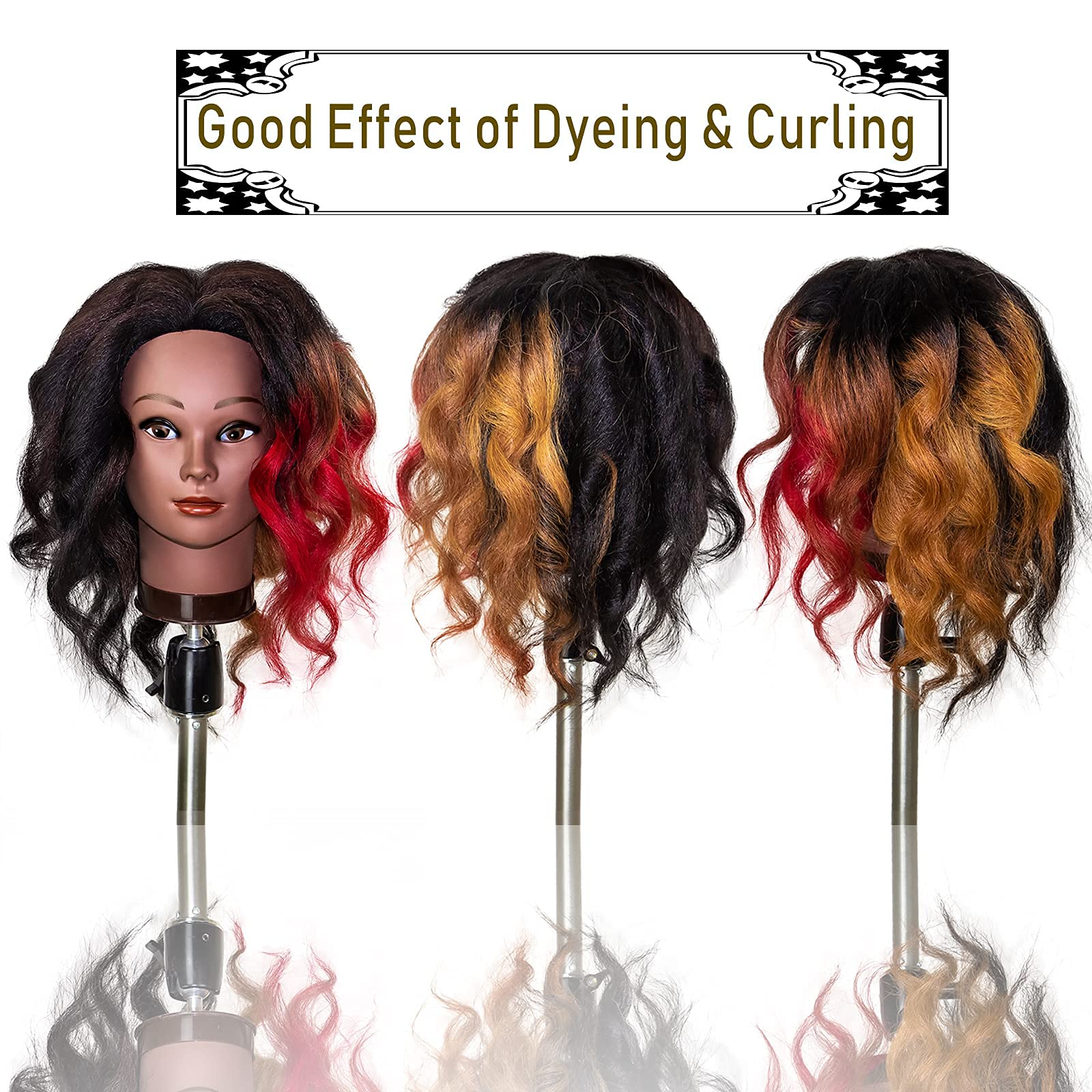 MILLYSHINE mannequin head comb for easy detangling during styling
