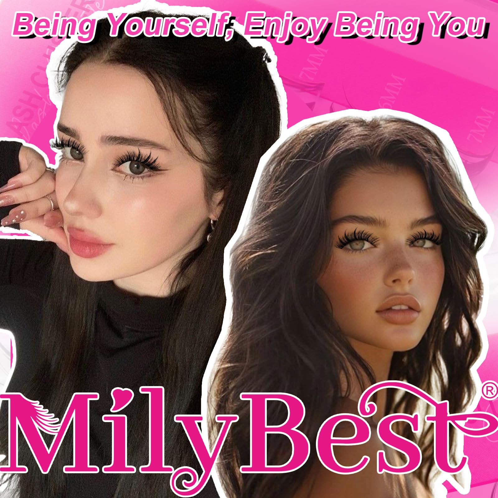 MilyBest bottom lash clusters 6-7mm frame lower lashes with soft definition