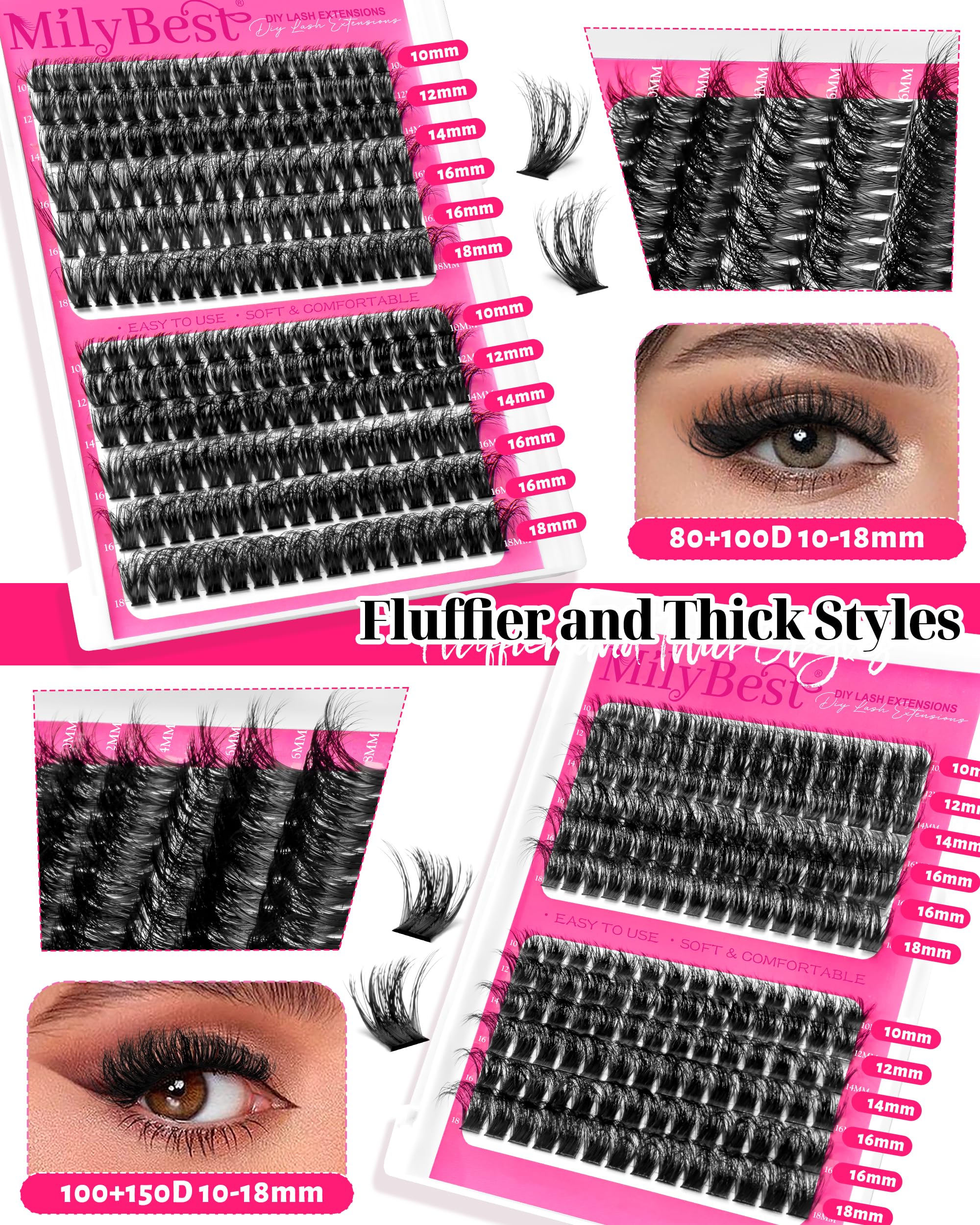 MilyBest eyelash makeup remover bottle for gentle cleansing after wear