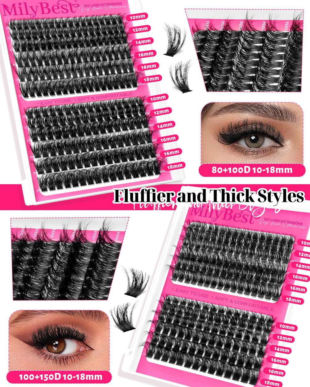 MilyBest eyelash makeup remover bottle for gentle cleansing after wear