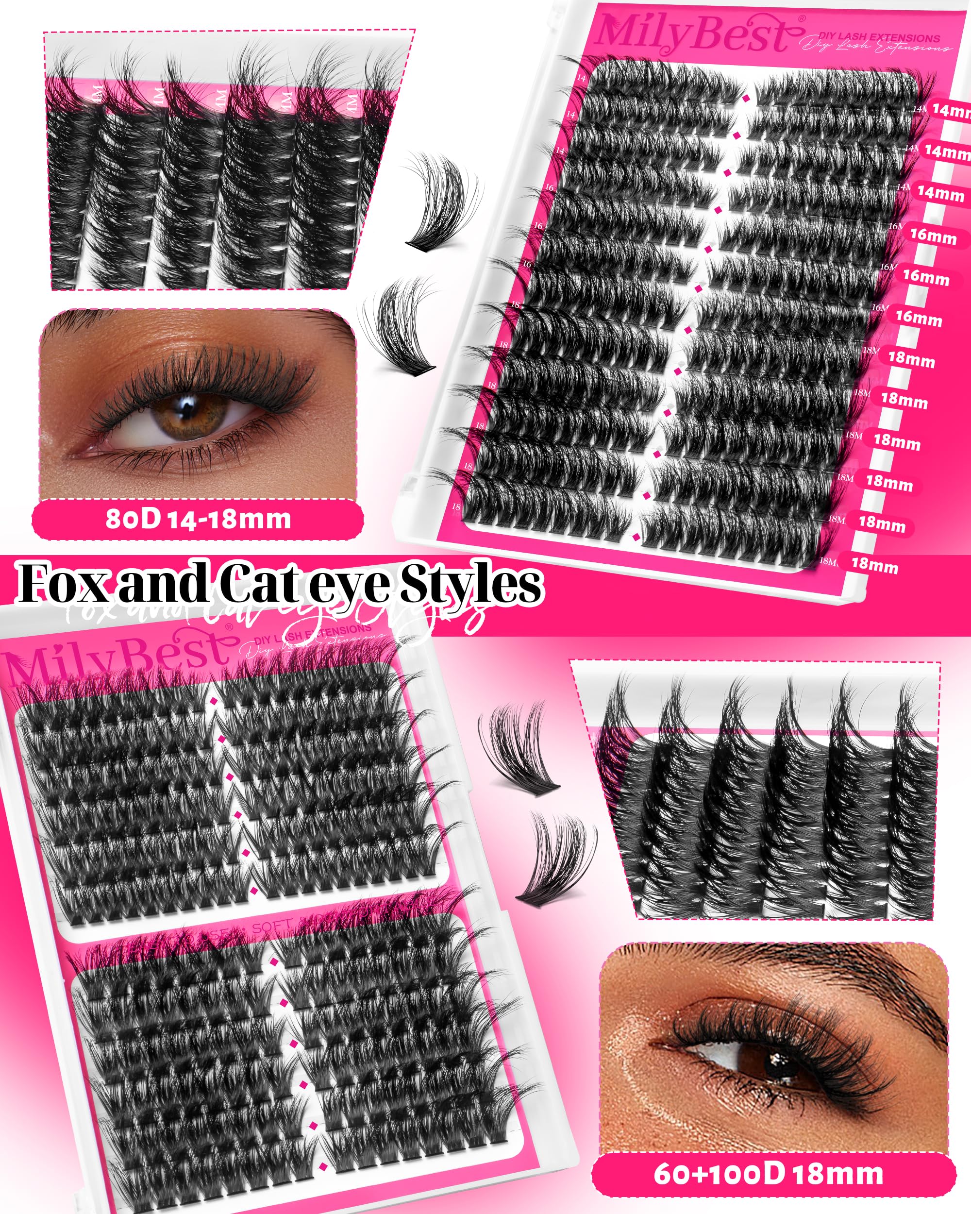 MilyBest eyelash tweezers tool for precise cluster placement