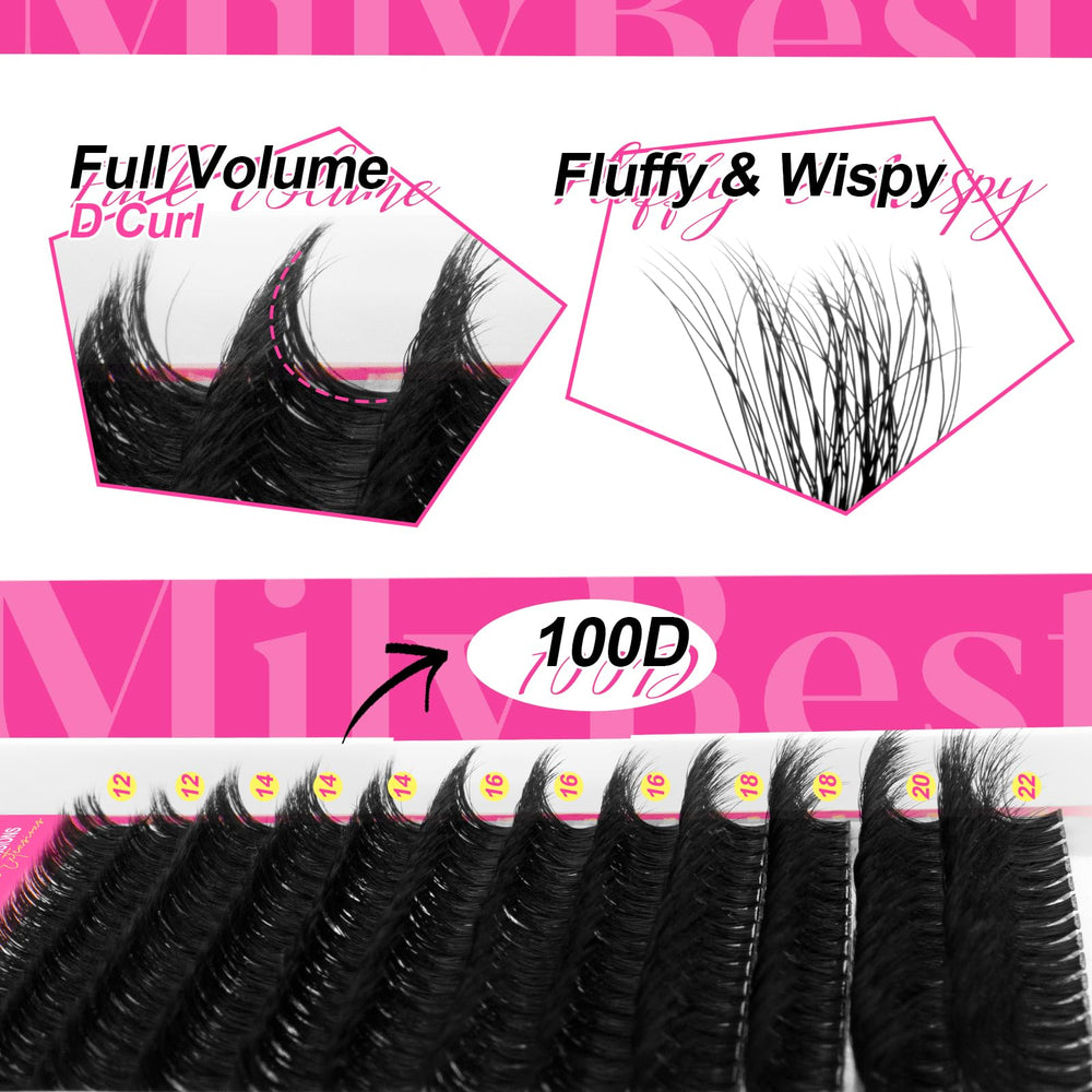 MilyBest Fluffy Lash Clusters Kit crisscross design adds layered fullness