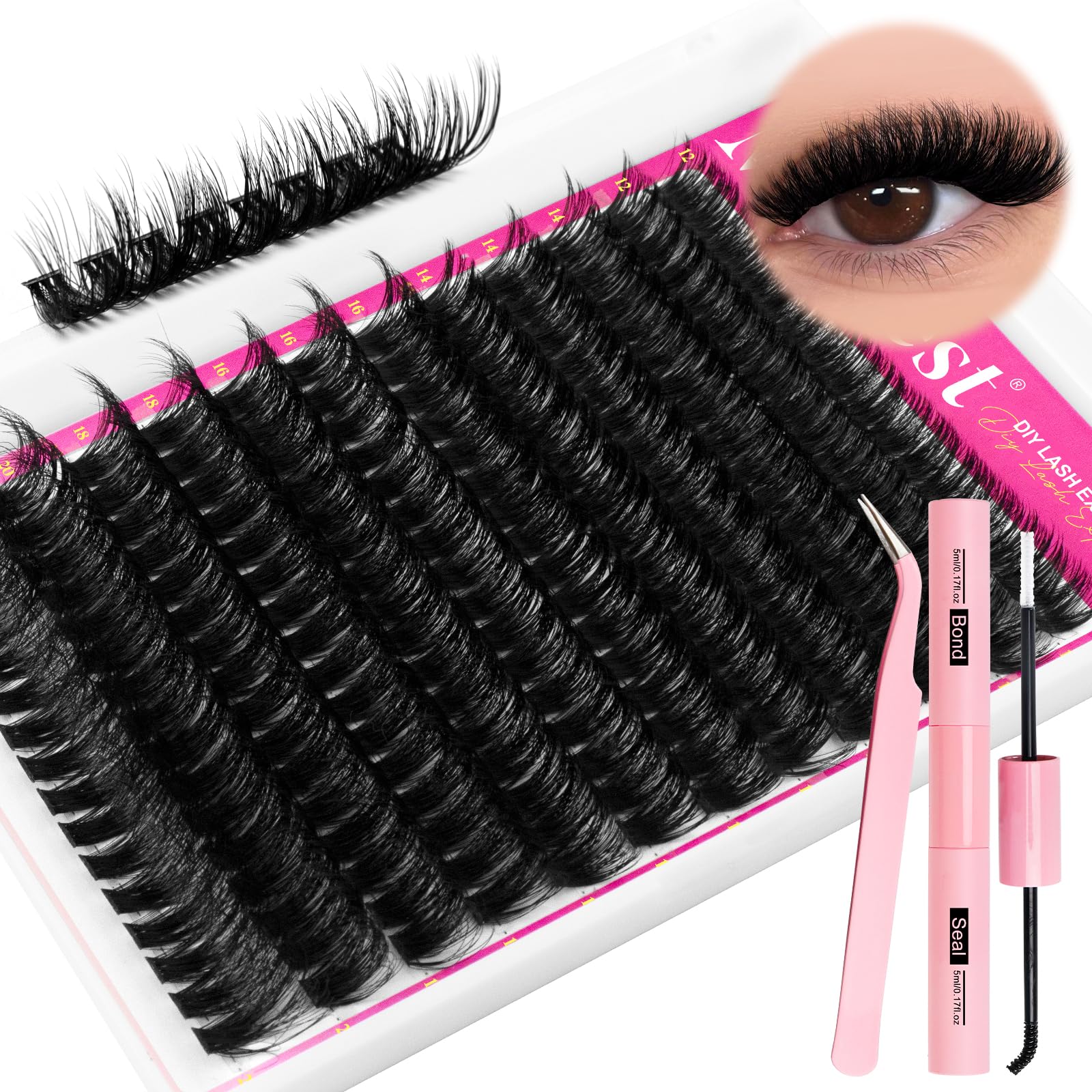 MilyBest Fluffy Lash Clusters Kit unboxing reveals premium faux mink fibers for a soft natural look