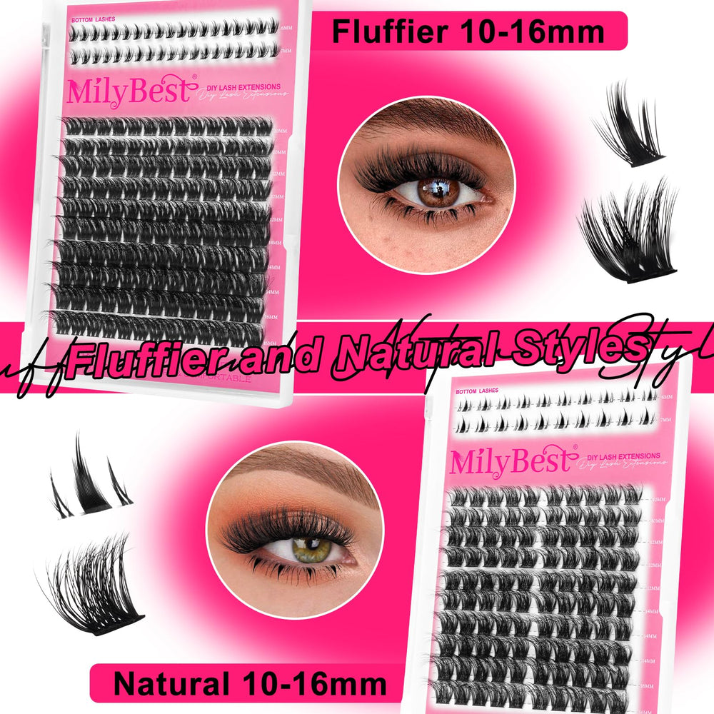 MilyBest four styles with 10–18 mm lengths for versatile looks