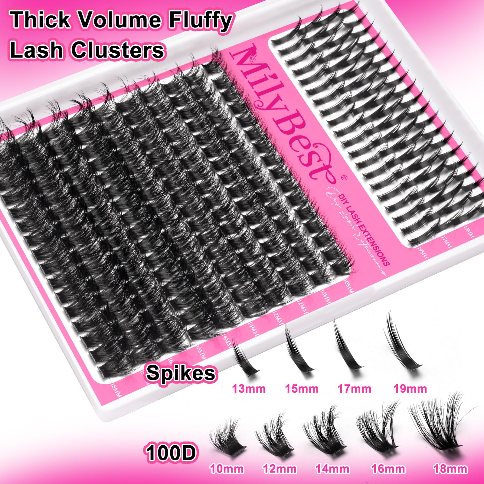 MilyBest variety styles 10-18mm for natural to dramatic looks.