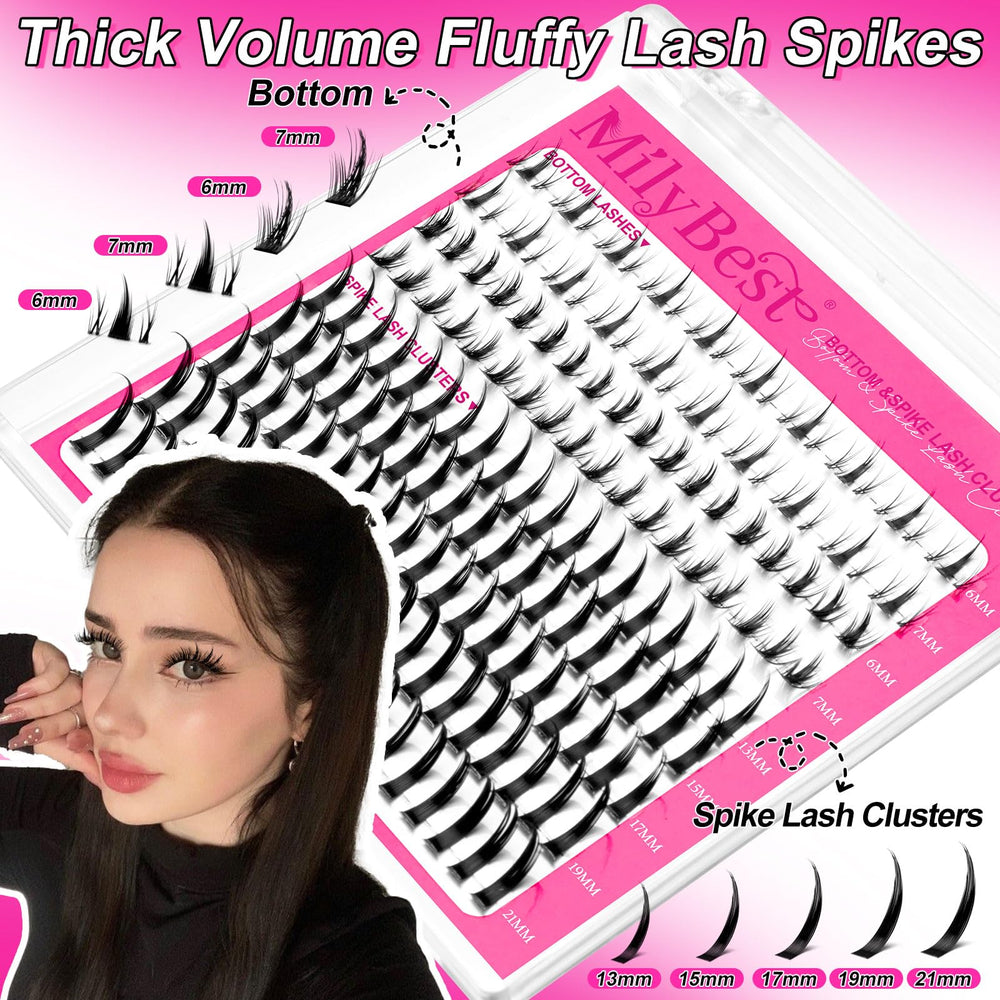 MilyBest spiky lashes 15mm add bold mid-length drama for daytime wear