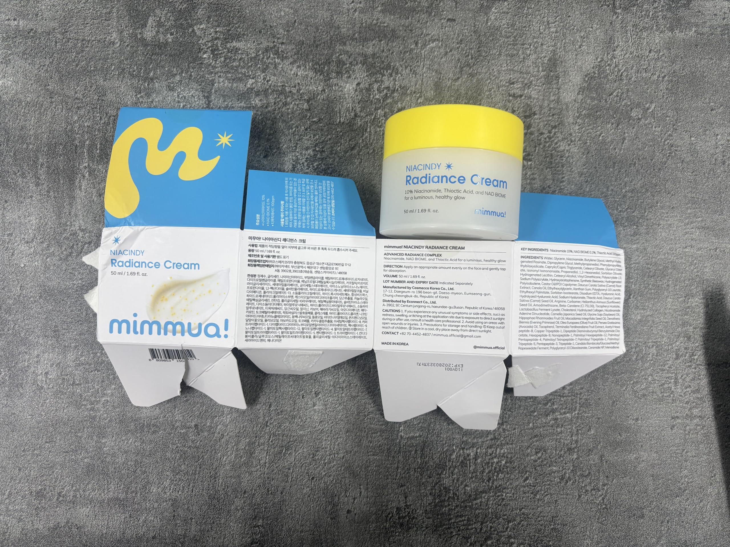mimmua NIACINDY 50ml cream jar front view