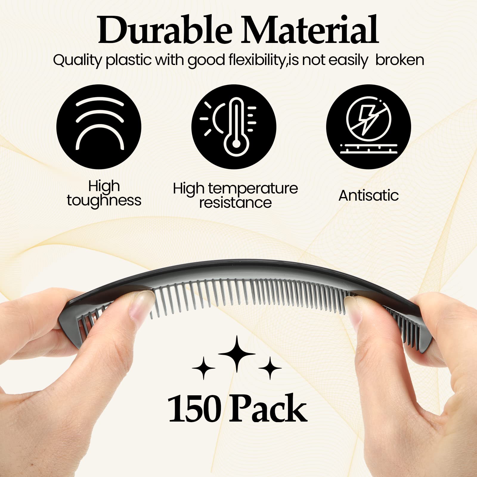 Mimorou hair combs showing two densities of teeth for long and short hair