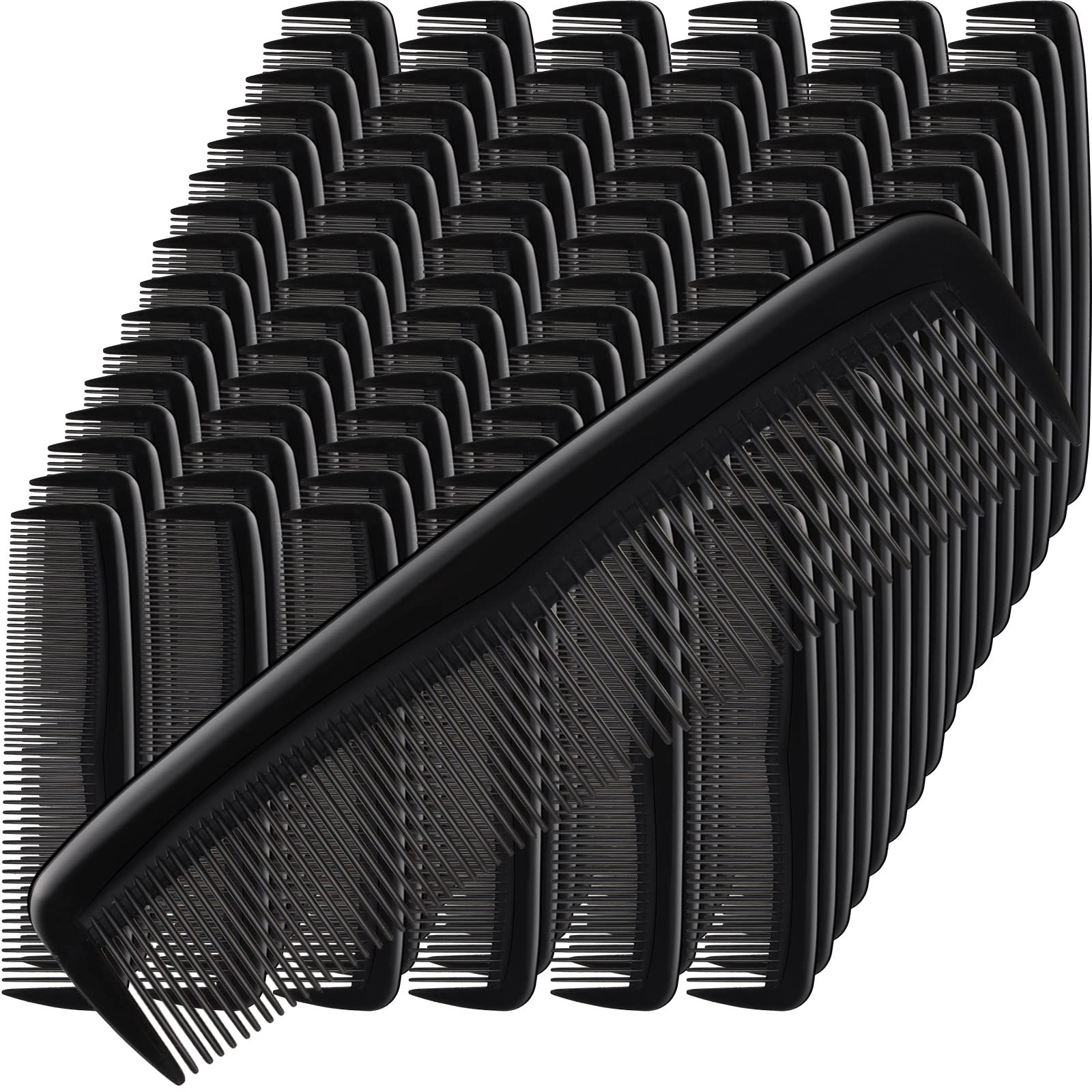 Mimorou bulk hair combs in black, 150 pieces, compact pocket design for quick styling
