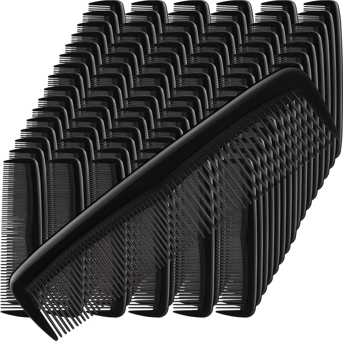 Mimorou bulk hair combs in black, 150 pieces, compact pocket design for quick styling