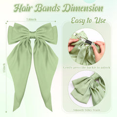 Mimorou long-tail satin bow clip ideal for secure updos