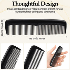Mimorou 5-inch pocket combs with dual-density teeth for versatile on-the-go styling