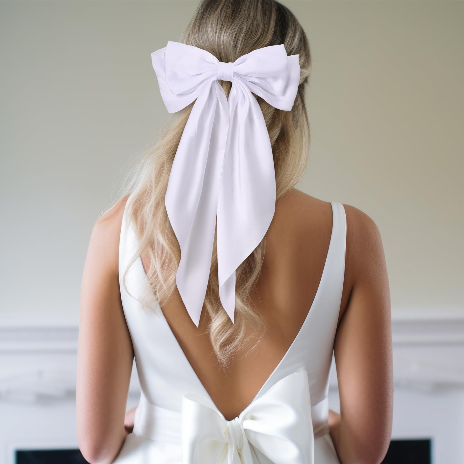 Mimorou wedding/bridesmaid bow clip for formal hairstyles