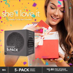 MINAMUL activated charcoal-infused sponge aids oil control and clearer pores.