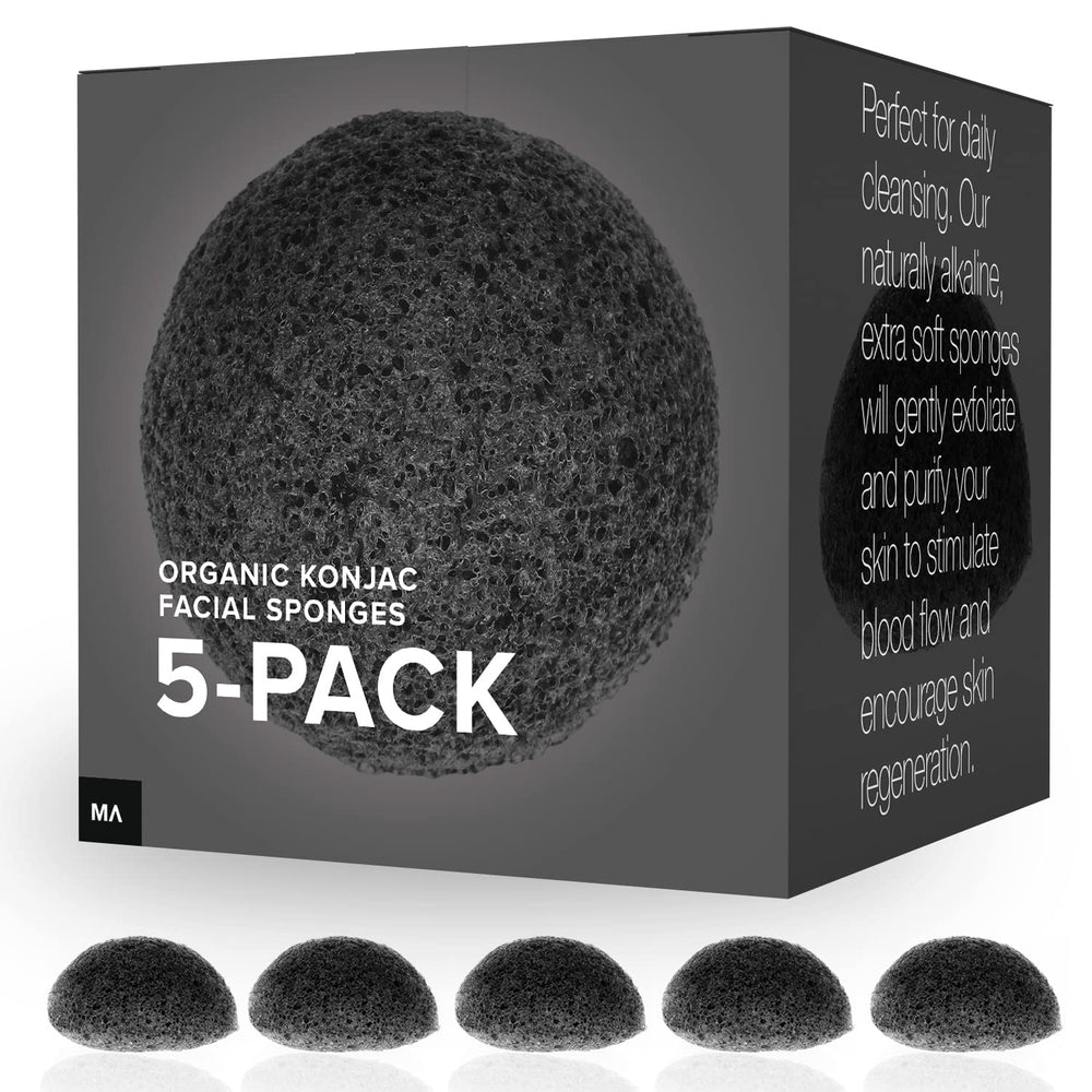 MINAMUL Konjac exfoliating sponge set bundle for gentle daily cleansing.