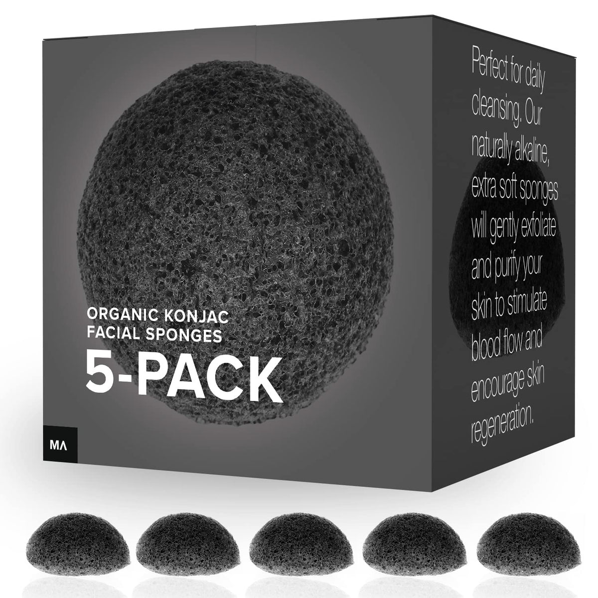 MINAMUL Konjac exfoliating sponge set bundle for gentle daily cleansing.