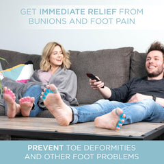Mind Bodhi toe separators crafted from BPA-free latex-free 100% medical-grade gel.