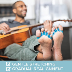Mind Bodhi toe separators worn all day help support natural toe alignment.