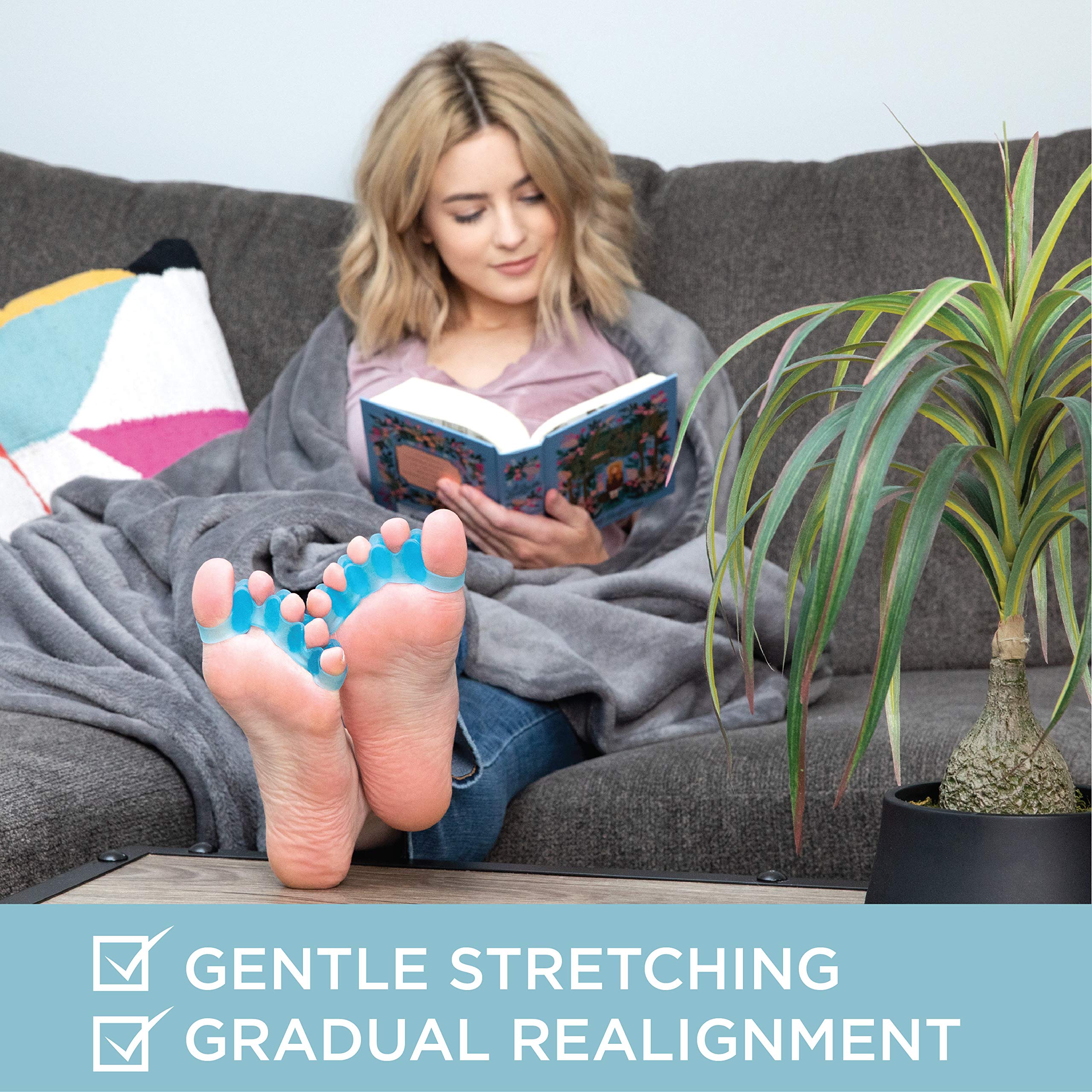 Mind Bodhi toe separators support yoga and workouts by improving toe flexibility.