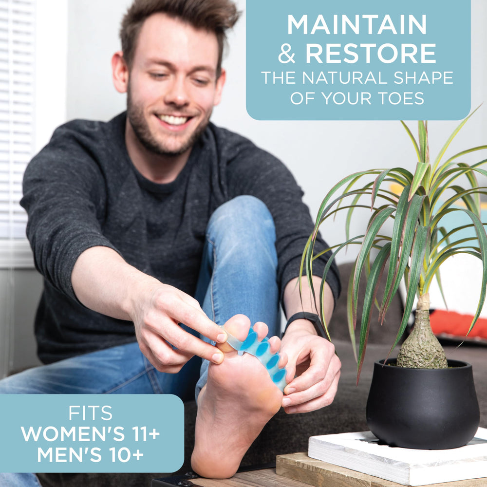 Mind Bodhi toe spacers close-up gel detail for soft, comfortable fit.